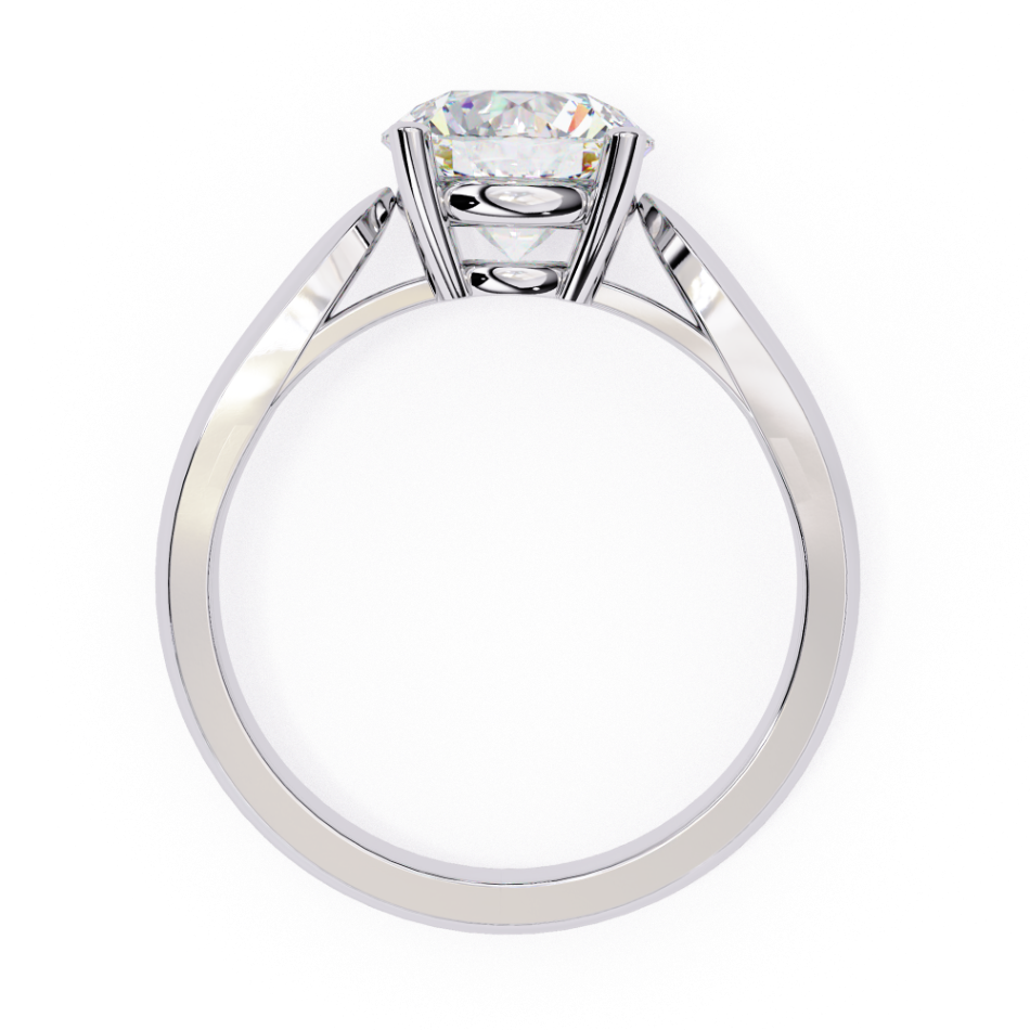 Diamond ring with a white background