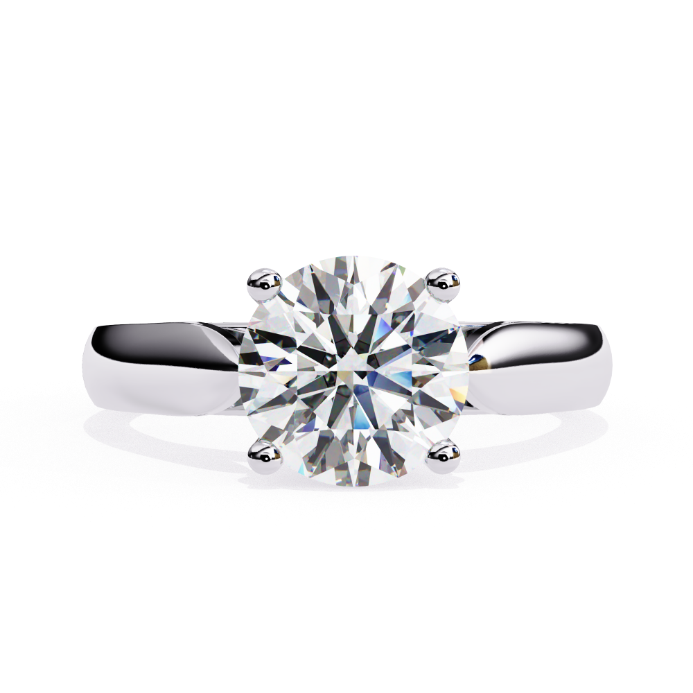Diamond ring with a white background