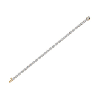 9.45 ct Pear Lab Grown Diamond Tennis Bracelet in yellow gold, view 2