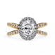Gold and diamond ring on a white background
