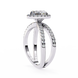 Diamond ring with a white background