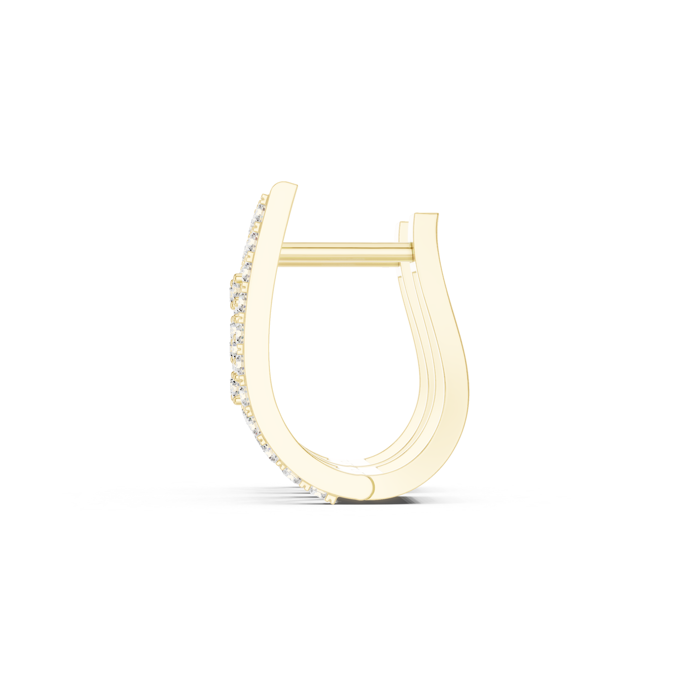Modern geometric diamond hoop earrings