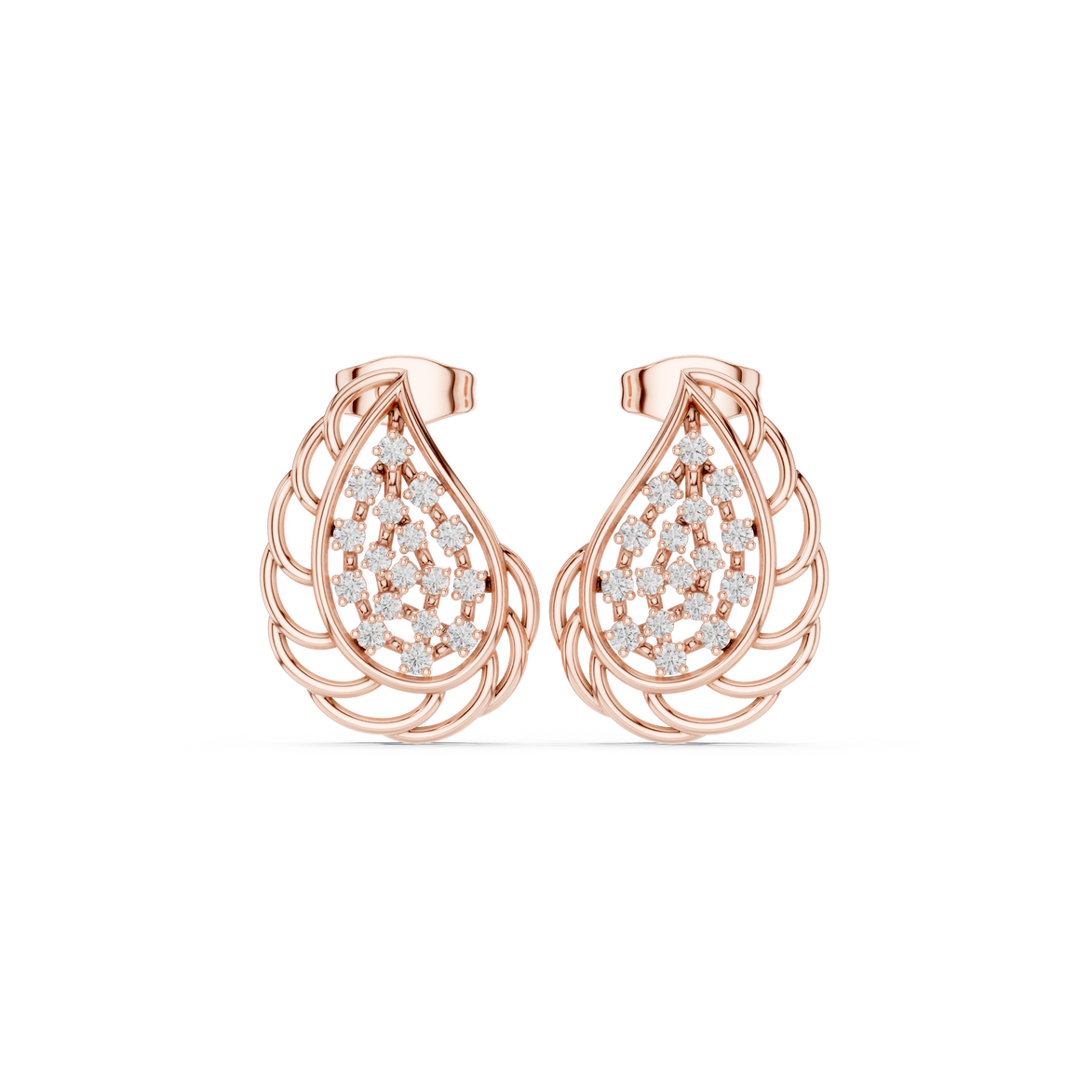 Elegant teardrop diamond earrings