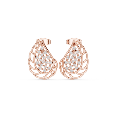 Elegant teardrop diamond earrings