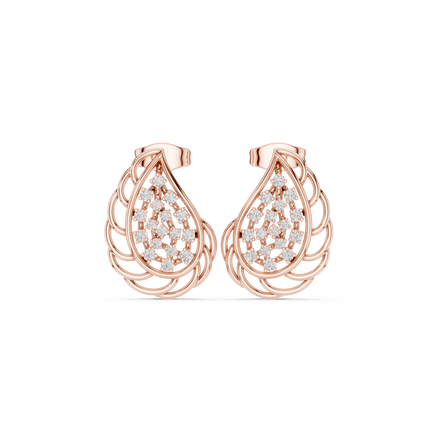 Elegant teardrop diamond earrings