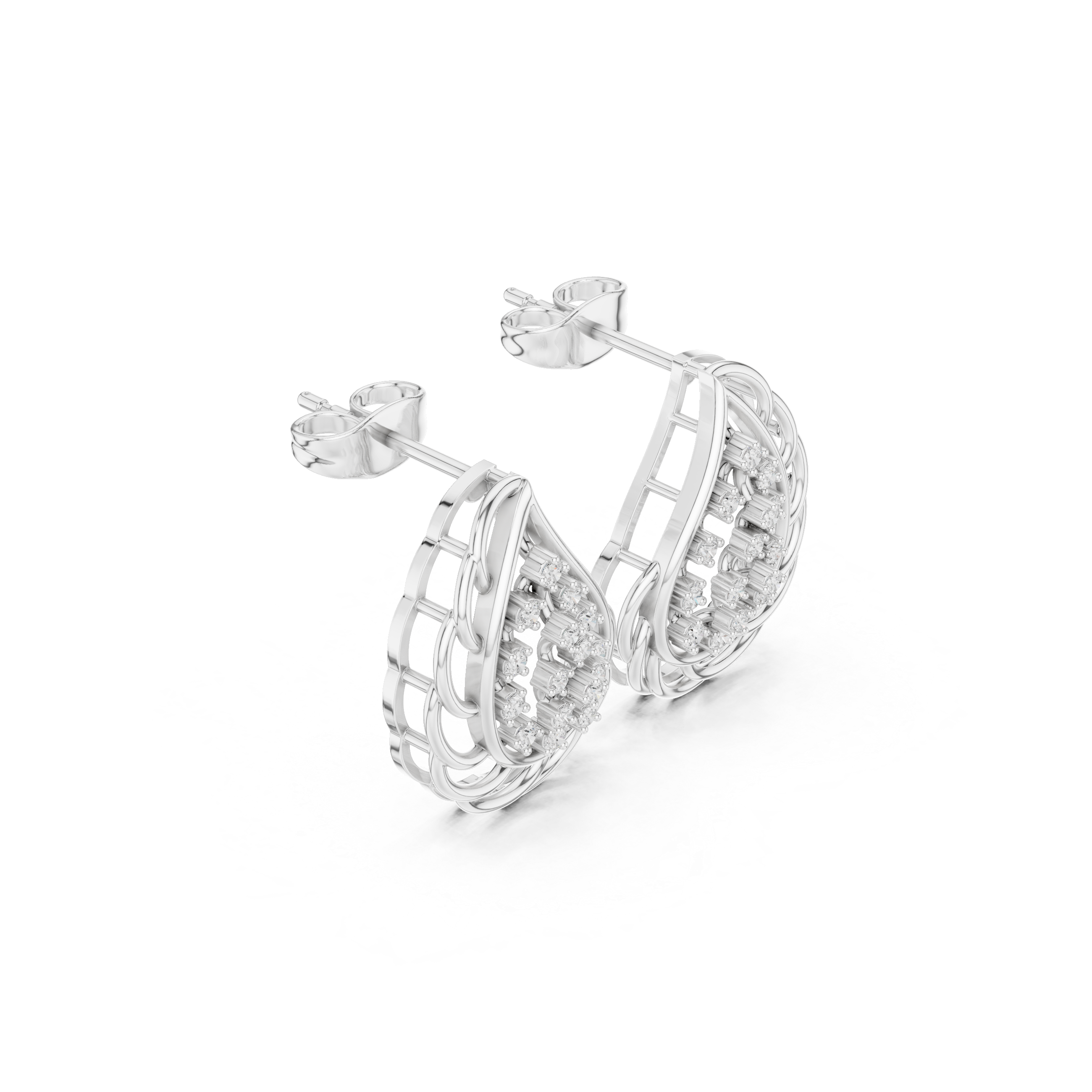 Elegant teardrop diamond earrings