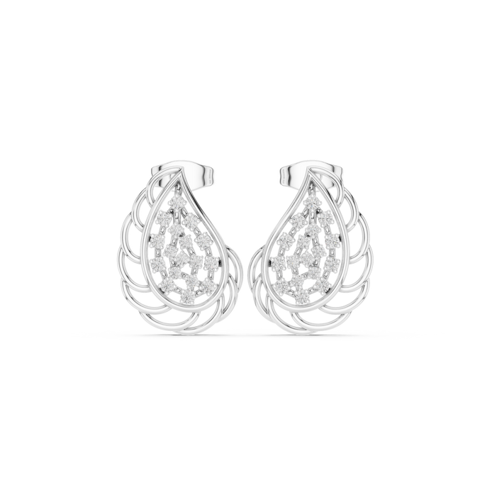 Elegant teardrop diamond earrings