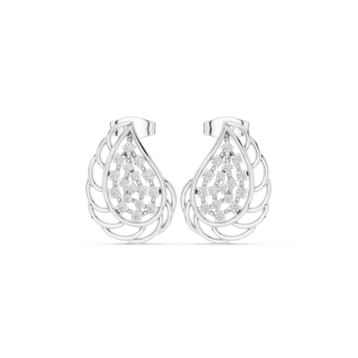 Elegant teardrop diamond earrings