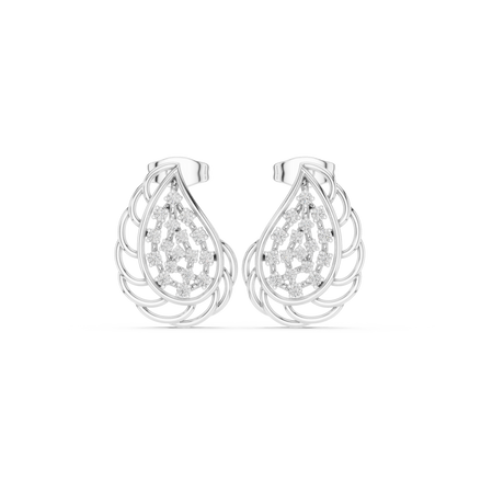 Elegant teardrop diamond earrings