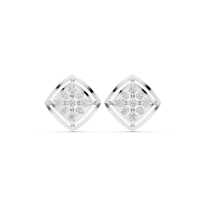 Diamond hoop stud earrings in gold by Signora Jewels
