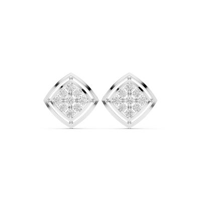 Diamond hoop stud earrings in gold by Signora Jewels