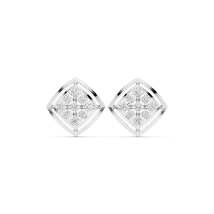 Diamond hoop stud earrings in gold by Signora Jewels