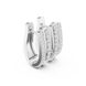 Diamond hoop stud earrings