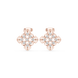 Geometric diamond stud earrings