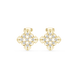 Geometric diamond stud earrings