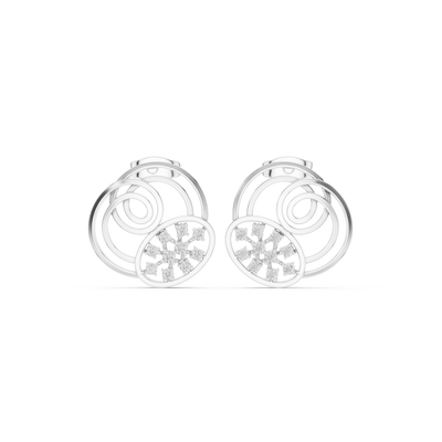 Spiral diamond stud earrings