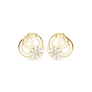 Front face of the yellow gold Galaxy Bloom stud earrings