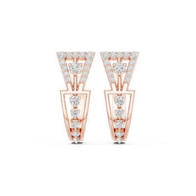 Geometric diamond earrings
