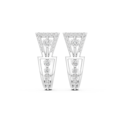 Geometric diamond earrings