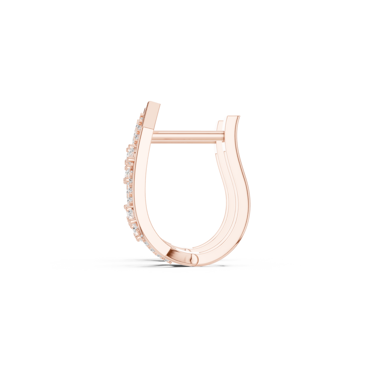 Geometric diamond hoop earrings