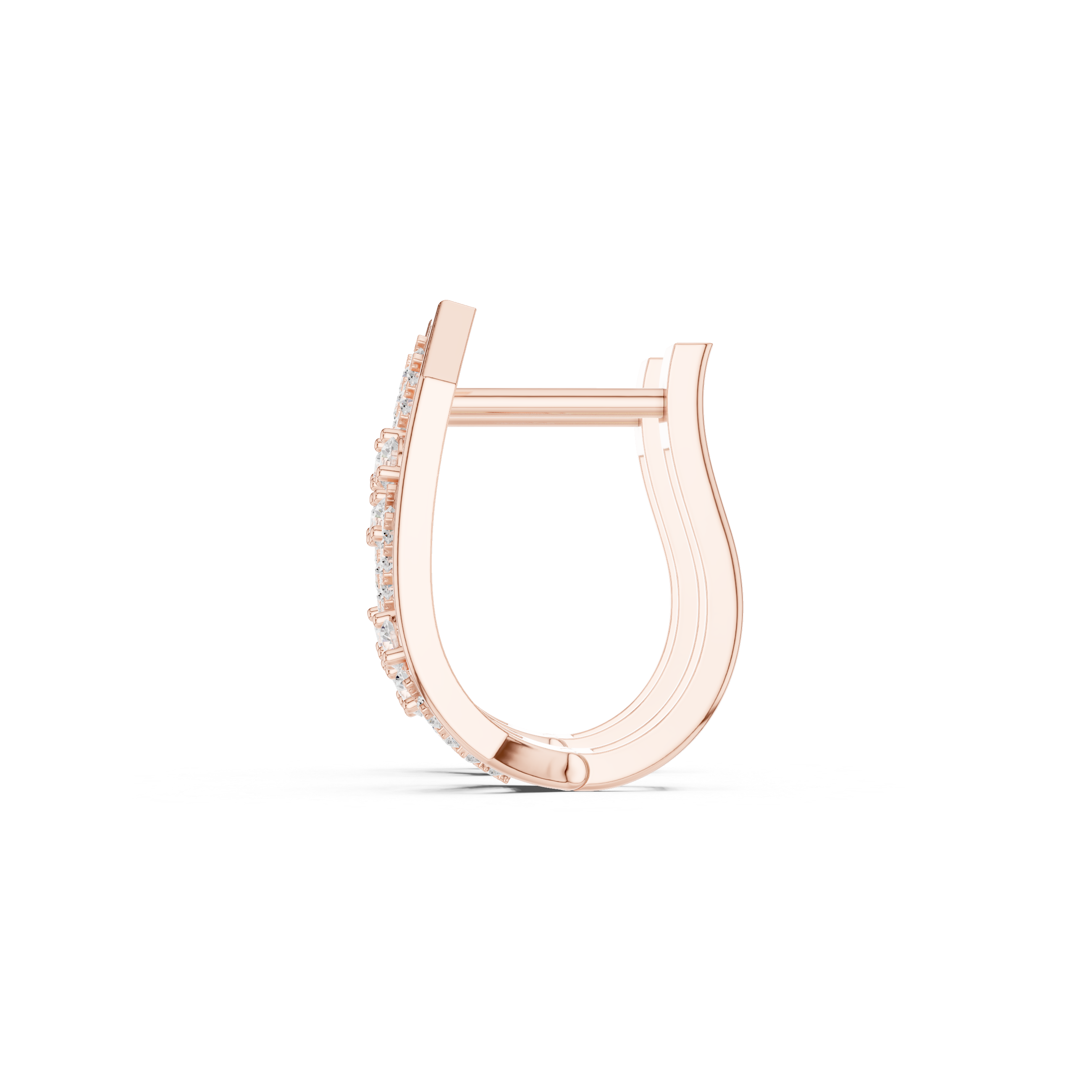 Geometric diamond hoop earrings