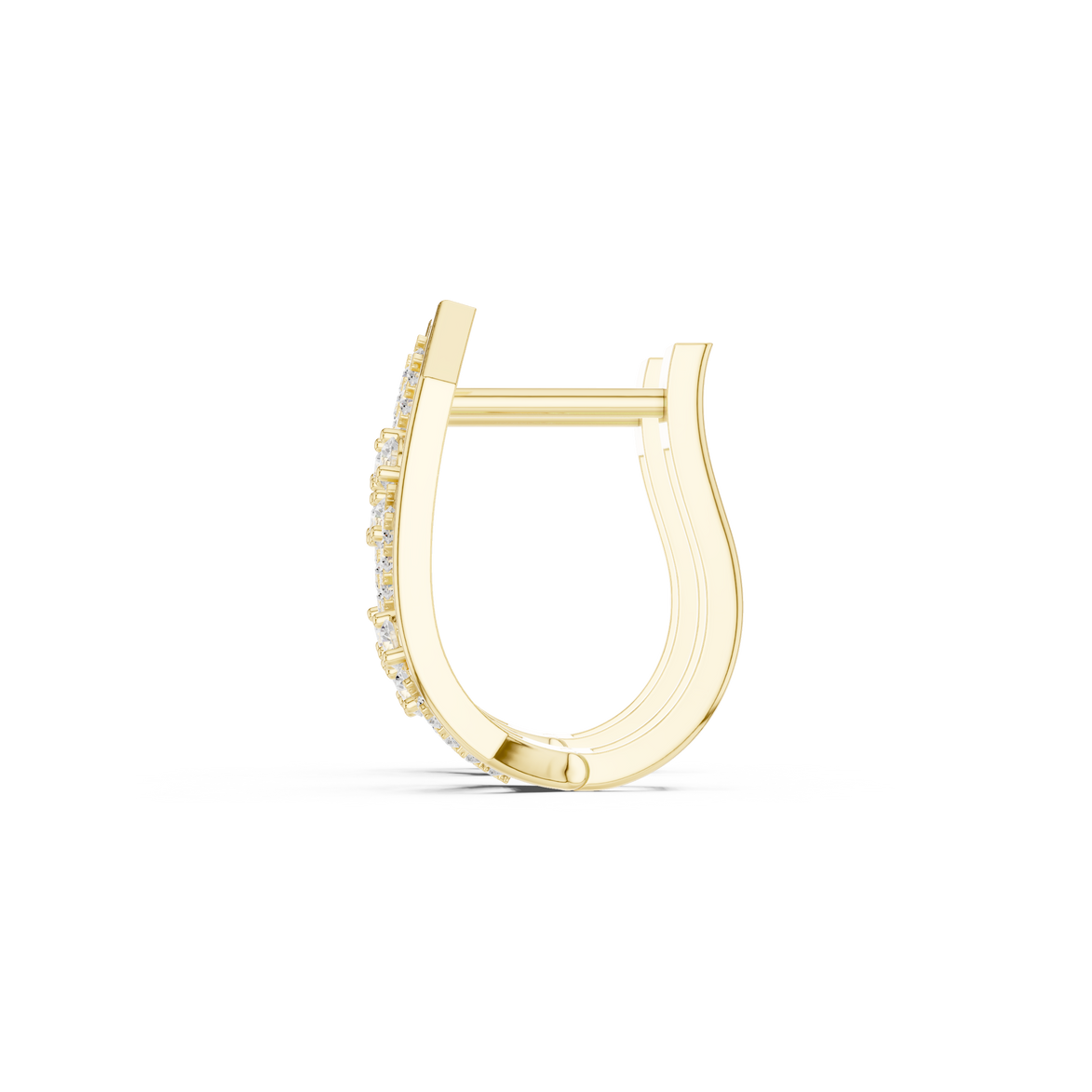 Geometric diamond hoop earrings
