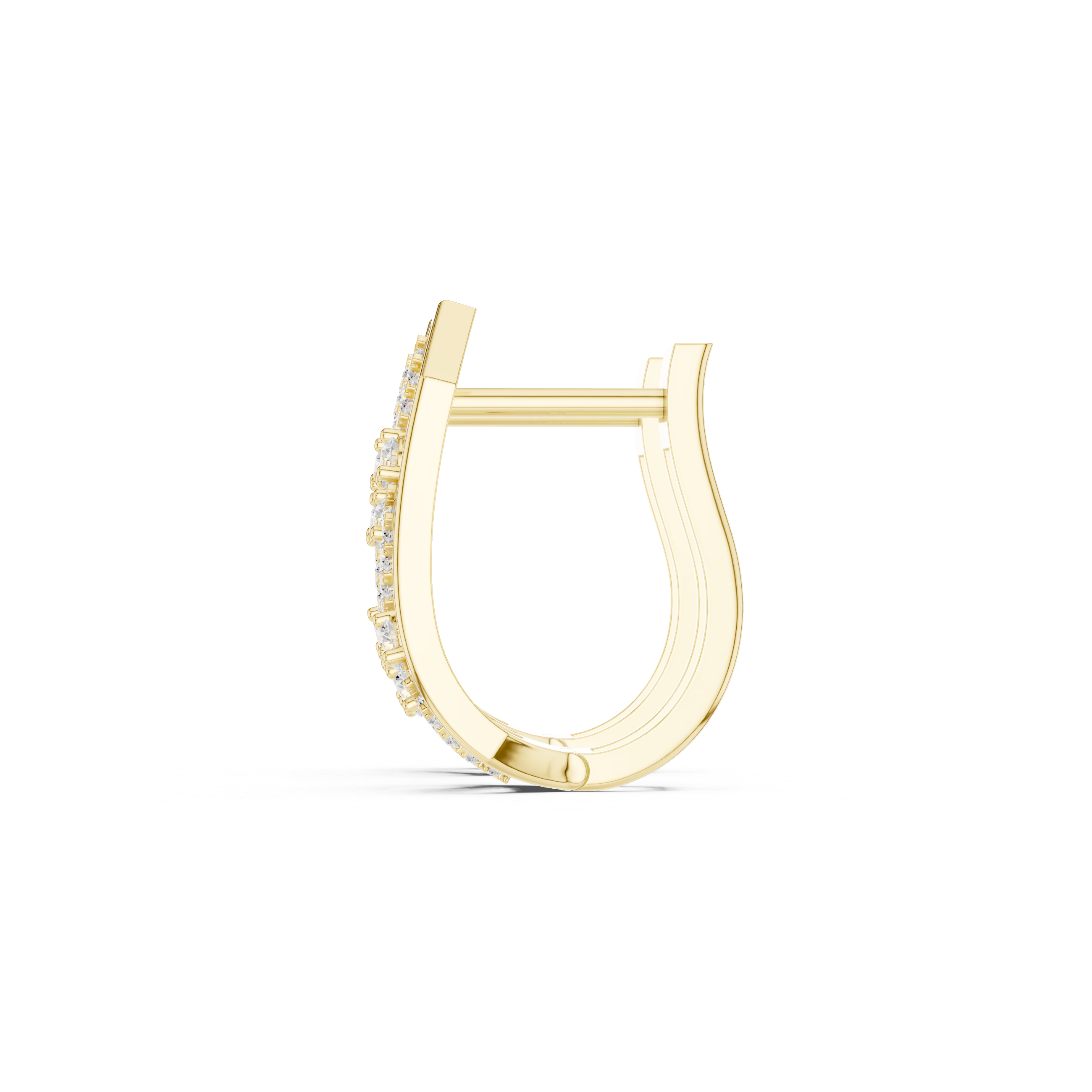 Geometric diamond hoop earrings