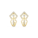 Geometric diamond hoop earrings