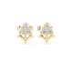 Diamond floral cluster stud earrings in gold by Signora Jewels