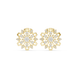 Floral diamond statement earrings in gold with lab grown diamonds by Signora Jewels