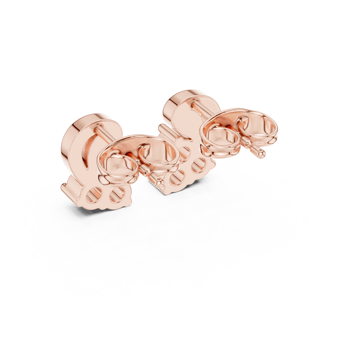 Diamond swirl floral stud earrings in gold by Signora Jewels