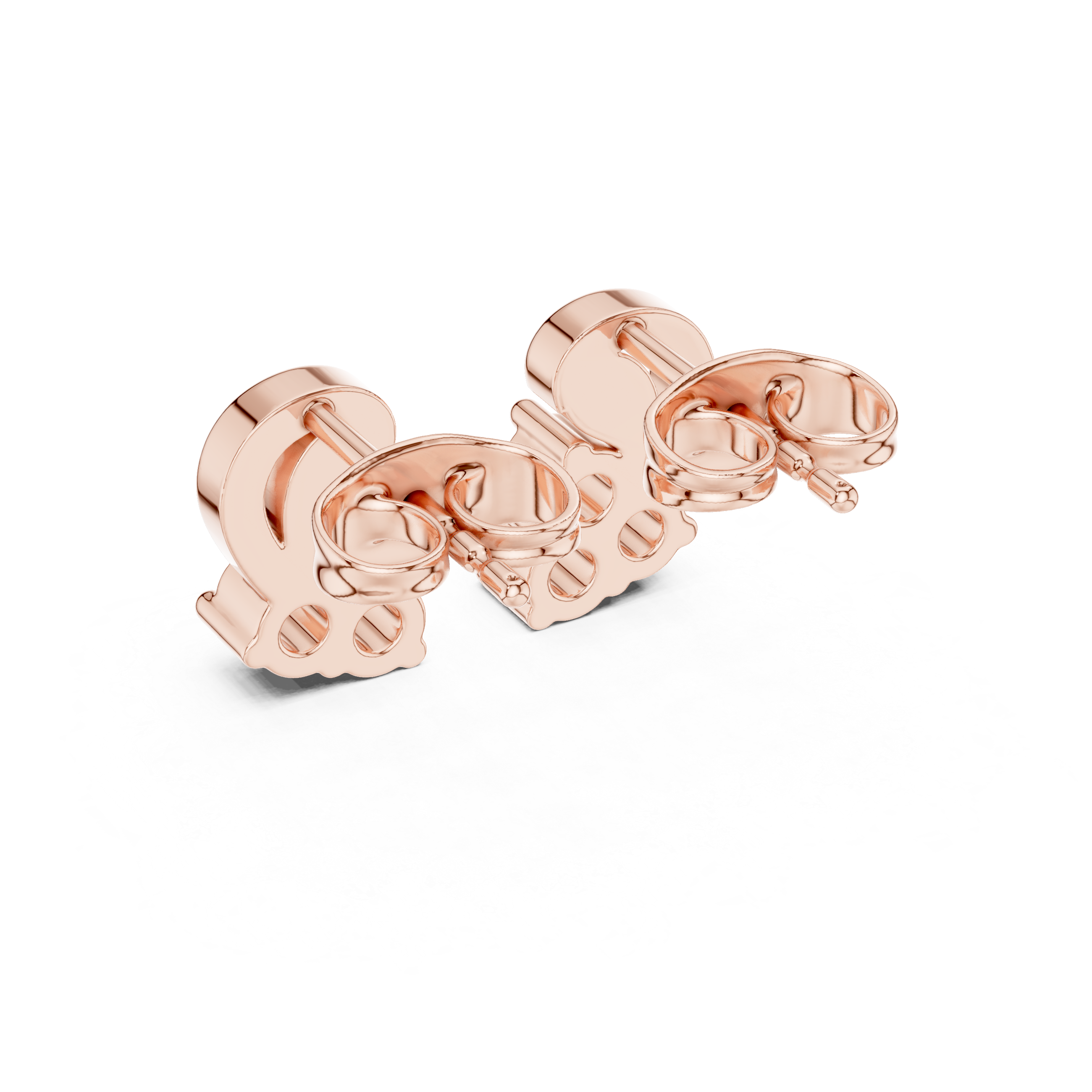 Diamond swirl floral stud earrings in gold by Signora Jewels