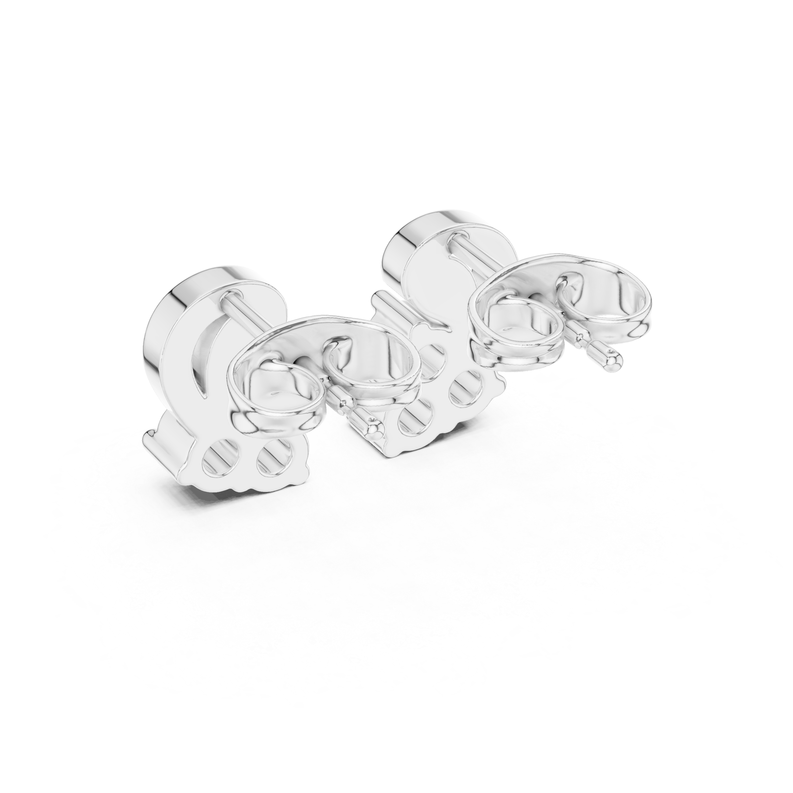 Diamond swirl floral stud earrings in gold by Signora Jewels