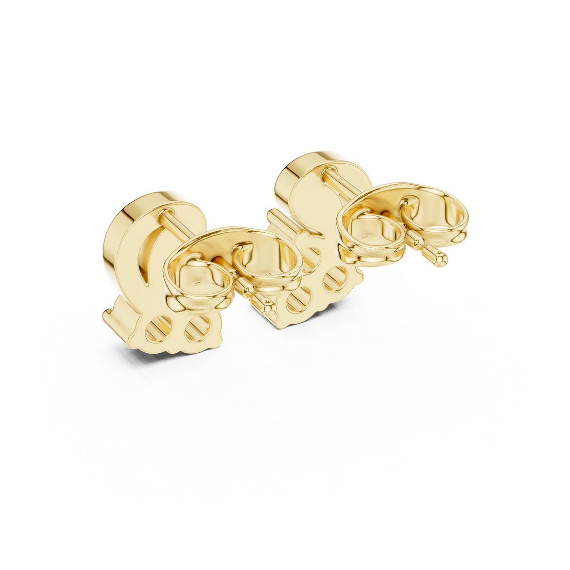 Diamond swirl floral stud earrings in gold by Signora Jewels