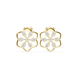 Floral diamond stud earrings in gold with lab grown diamonds by Signora Jewels