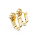 Floral diamond statement earrings in gold with lab grown diamonds by Signora Jewels