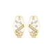 Geometric diamond openwork earrings in gold with lab grown diamonds by Signora Jewels