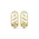 Geometric diamond openwork earrings in gold with lab grown diamonds by Signora Jewels
