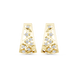 Diamond geometric openwork earrings in gold by Signora Jewels