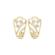 Diamond heart inspired earrings in gold by Signora Jewels