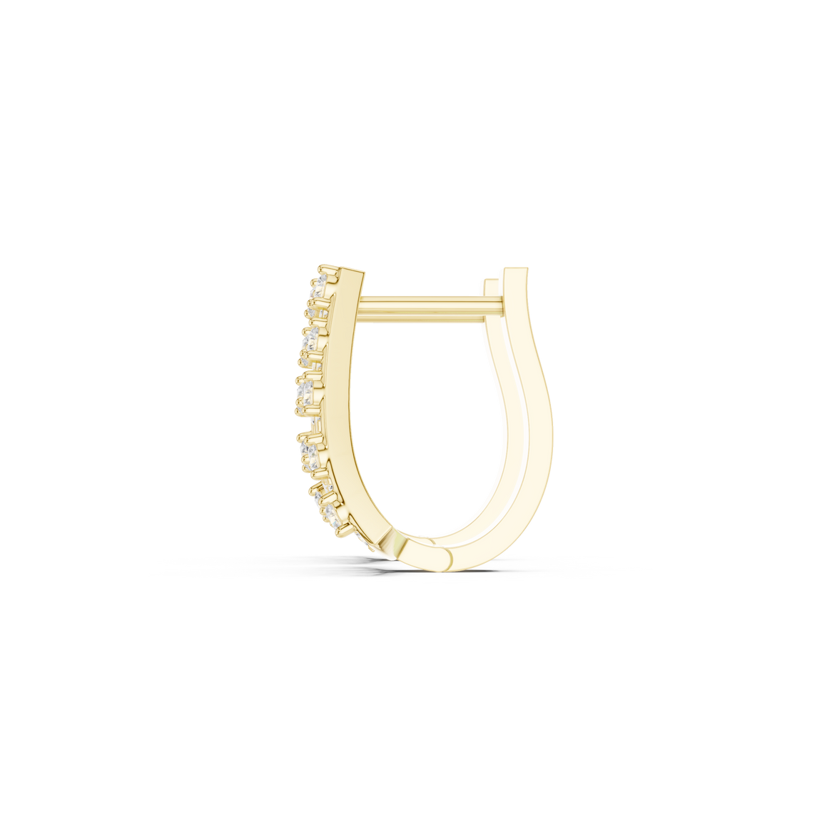 Diamond geometric statement earrings in gold by Signora Jewels