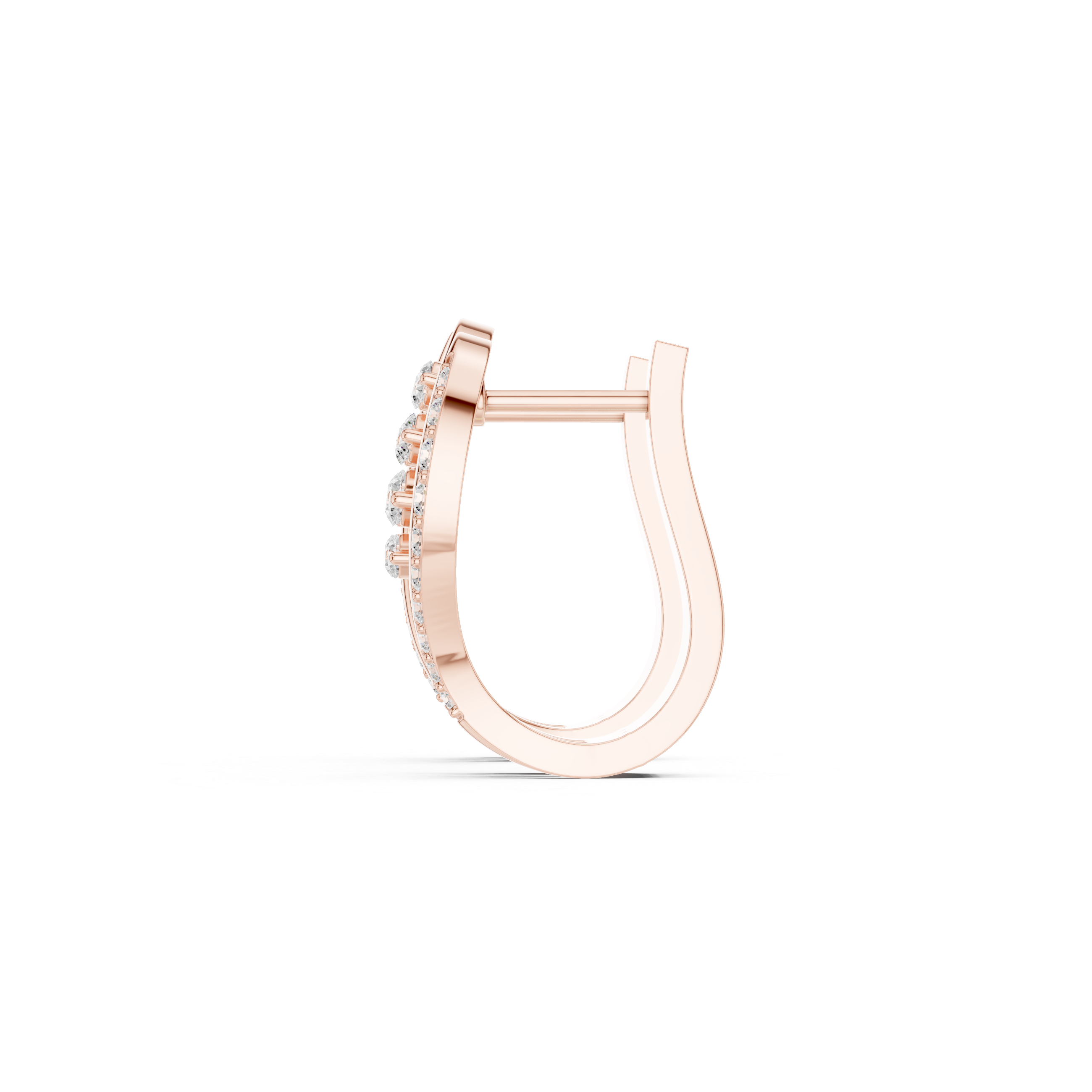 Diamond wave hoop earrings in gold by Signora Jewels