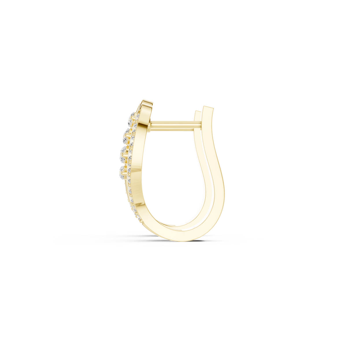 Diamond wave hoop earrings in gold by Signora Jewels