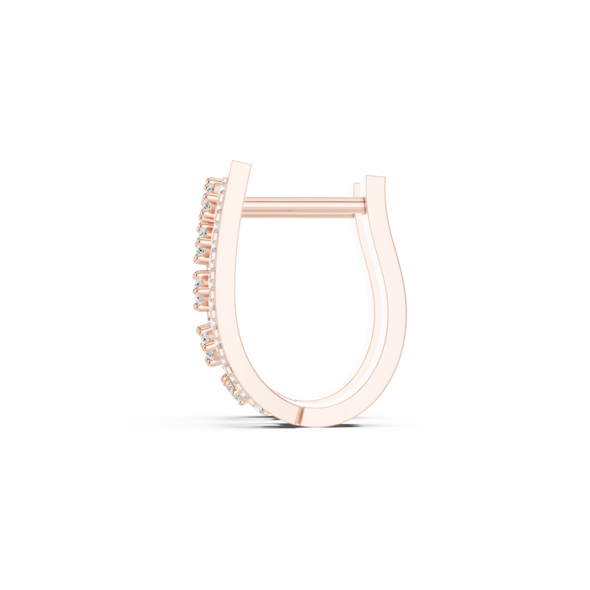 Diamond multi-row hoop earrings in gold by Signora Jewels