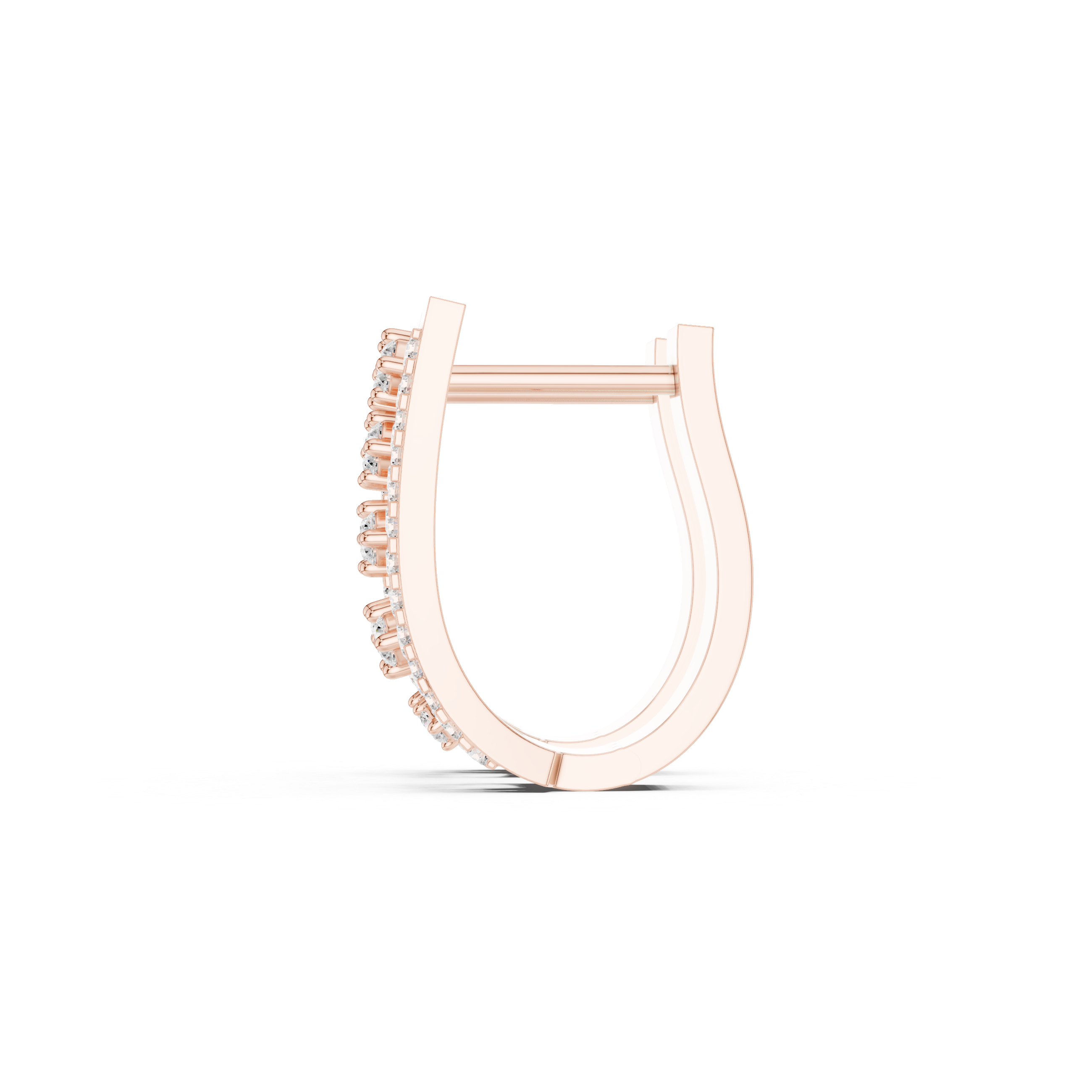 Diamond multi-row hoop earrings in gold by Signora Jewels