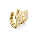 Diamond multi-row hoop earrings in gold by Signora Jewels