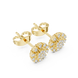 Diamond floral burst stud earrings in gold by Signora Jewels