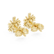 Diamond starburst stud earrings in gold by Signora Jewels