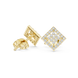 Diamond geometric square stud earrings in gold by Signora Jewels