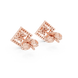 Diamond geometric square stud earrings in gold by Signora Jewels